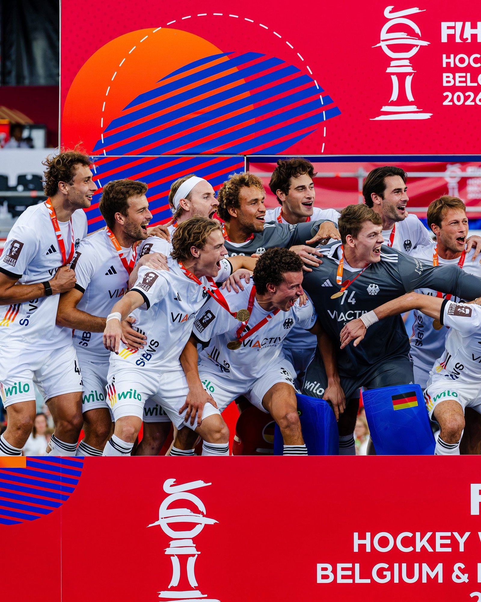 Germany celebrate winning the FIH Hockey World Cup 2026