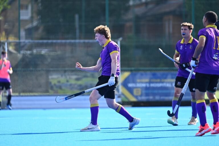 EY Hockey League Ireland men's action