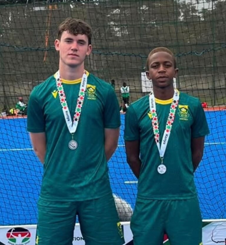 South Africa U18 boys after the Hockey5s African qualifier in Nairobi